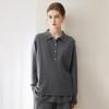 Lokasha 100% Pure Cashmere Women's Loose V-Neck Sleeveless Knit Vest for Autumn/Winter