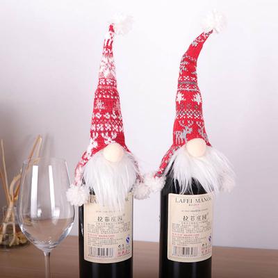 Christmas Decoration Faceless Doll Wine Bottle Holder Santa Claus Wine Bag CDN