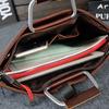 Men's Casual One-shoulder Messenger Trendy Bag Crazy Horse Leather Men's Bag Retro Handbag Simple Atmosphere File Bag