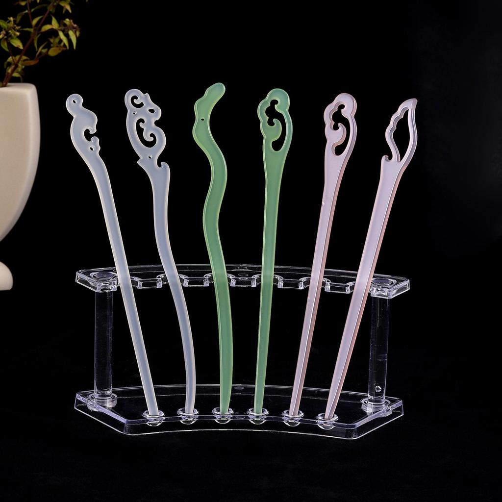 New Chinese Ethnic Style Simple Elegant Xiang Yun Acrylic Hairpin Ancient Style Temperament Hanfu Cheongsam Coiffure Hair Accessory