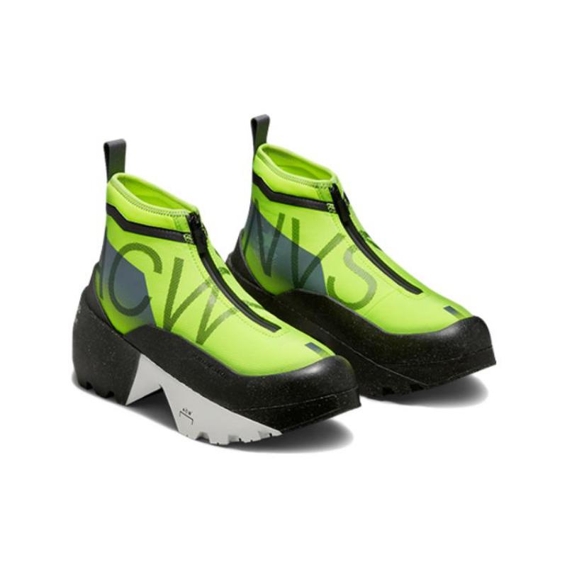 A-COLD-WALL* x Converse Geo Forma Boot Leather Sporty Trend Mid-Top Lifestyle Casual Shoes Unisex Black & Green