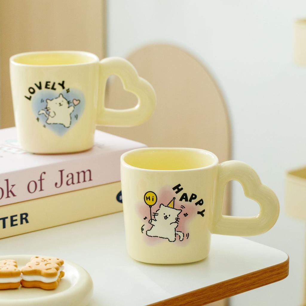 Cute Cat Mug High Looking Ceramic Cup Souvenir Gift Cup for Best Friend Birthday Cup for Girls Water Cup