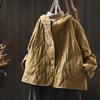 Bo Jia Fan 2025 Herbst/Winter Kapuzen-Stepp-Baumwolljacke mit Doppeltaschen - Stilvoll, Vielseitig, Leichte Unifarbene Oberbekleidung