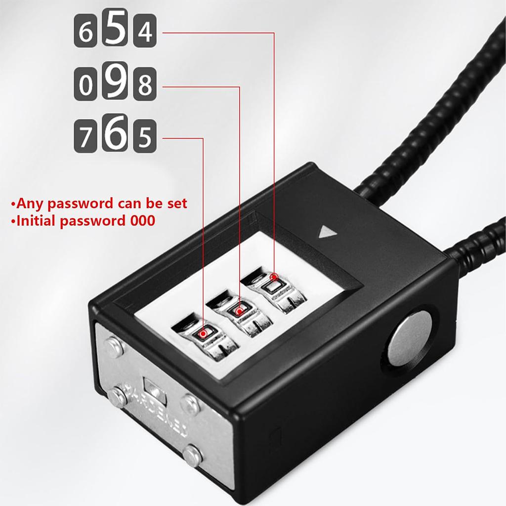 3 Digit Combination Lock,Combination Cable Lock - Scratch-Resistant Paint Finish for Home Locking and Safety