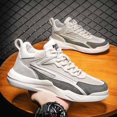 Neue Schuhe für Herren Echtes Leder Freizeitschuhe High Tops Lässige Sportschuhe Street Flach Skateboard Leichte Sneaker
