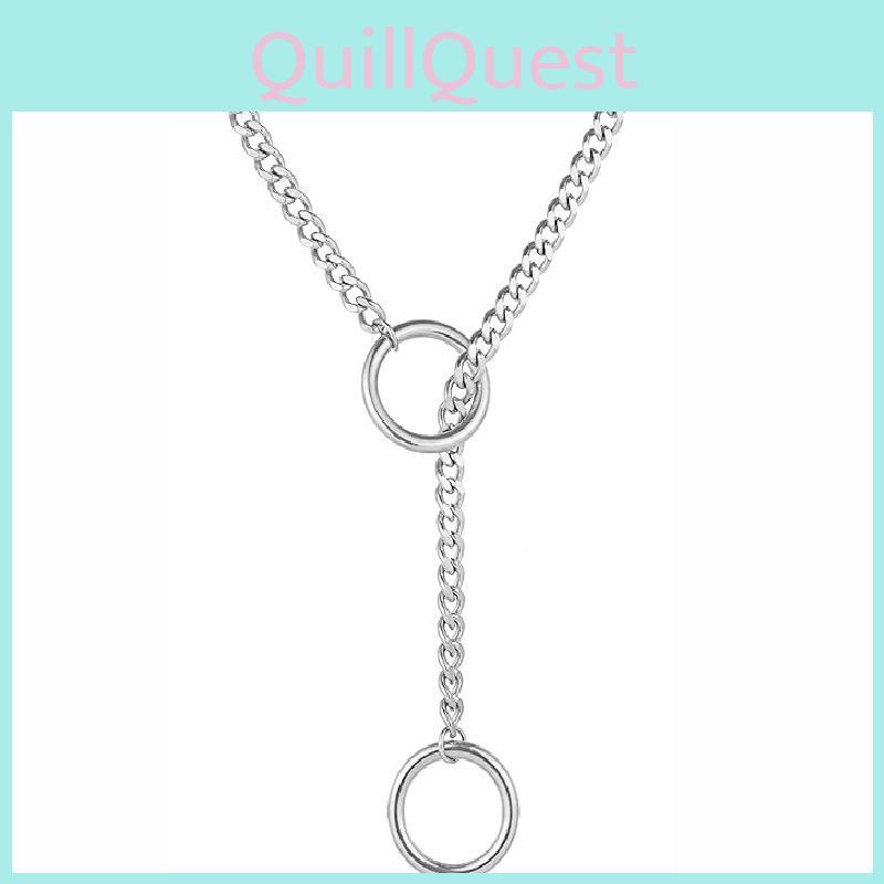 Gothic Punk Style Stainless Steel Heart And Circular Pendant Chain With Electroplating For Fashion