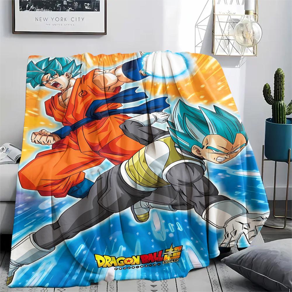 Coperta in Flanella con Stampa Personaggi Dragon Ball, Alta qualità Confortevole per Tutte le Stagioni, Arredamento per la Casa, Calore e Comfort, Perfetta per Regali di Natale
