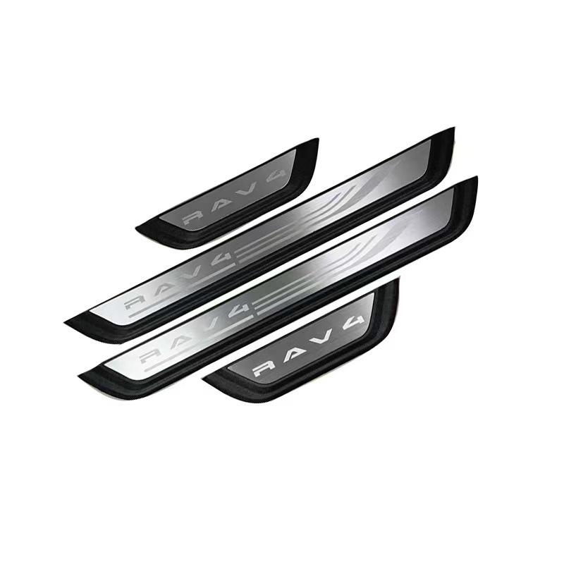Free Shipping 26 RAV4 Black Titanium Threshold Strips - Scratch Protection Four-Piece Set External Four-Piece Set