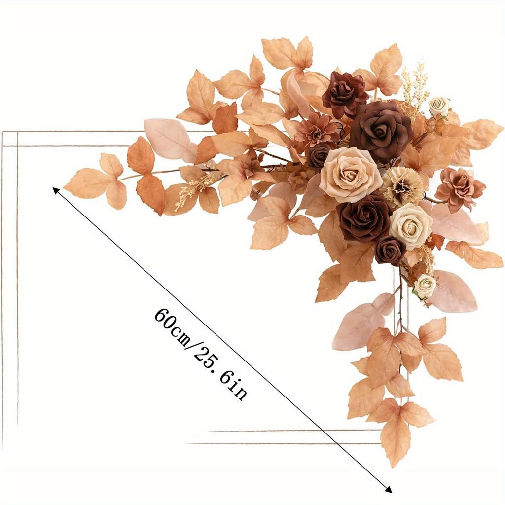 1 Stück Simulation Hochzeit Künstliches Willkommensschild Rosenblütenanhänger für Outdoor Hochzeitszeremonie Empfangseingang Party Bankett Staffelei Wanddeko