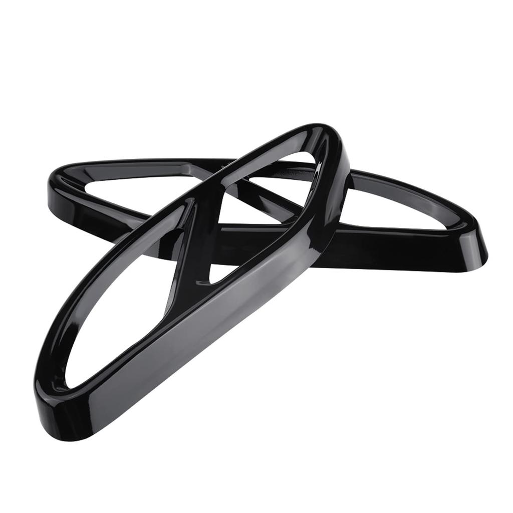 Set of 2 Black Exhaust Pipe Cover Trims for GLC C C207 Coupe Mercedes-Benz E-Class 2014-2017 (Black)
