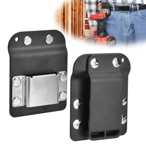 Drill Belt Holder, Stainless Steel Hook, Electric Drill Tape Measure Holder Belt Clip, Fits Belts Up To 2 Inches Wide, Impact Drivers, and Nailers