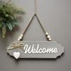 Wooden Welcome Sign Rustic Farmhouse Home Decor Hanging Wall Plaque Welcome Home Sign Wooden Door Sign Porch Housewarming Gift