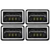 4Pcs 5 Inch Car LED Headlights, 4x6 Rectangle Headlamps with High Low Beam DRL Turn Signal Replacement for Peterbilt