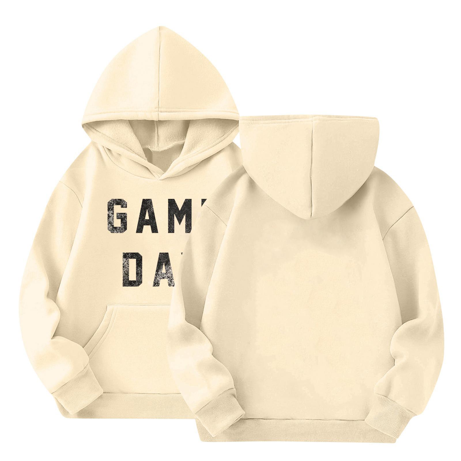

Милые толстовки для подростков, модные толстовки преппи с капюшоном, оверсайз рубашки с длинным рукавом, одежда для детей 150 бежевый