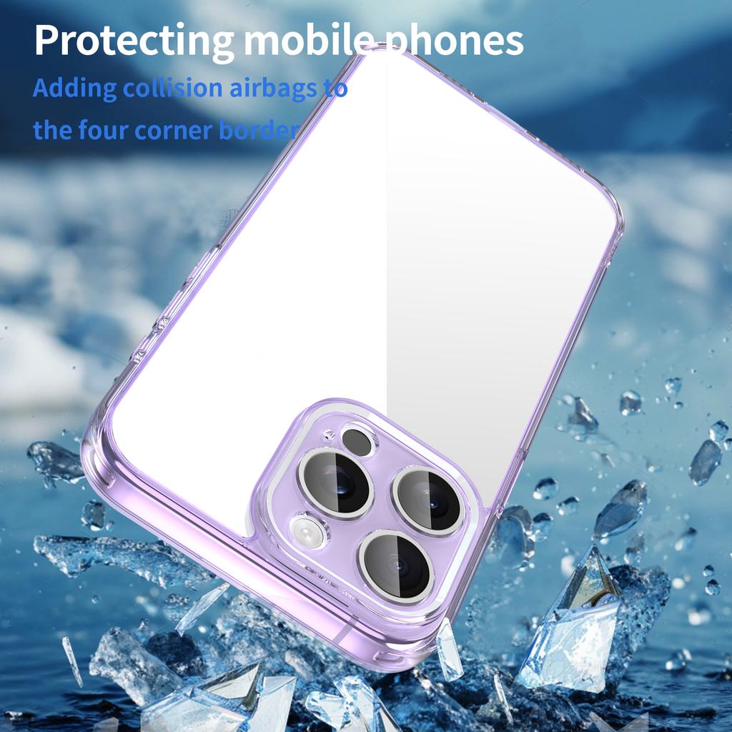 For iPhone 15 Pro Max Case TPU + Acrylic Phone Back Cover Anti Yellowing