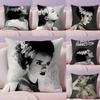 Bride Of F-Frankestein Pillow Case Silky Short Plush With Invisible Zipper Dustproof Sofa Cushion Cover For Home Decor