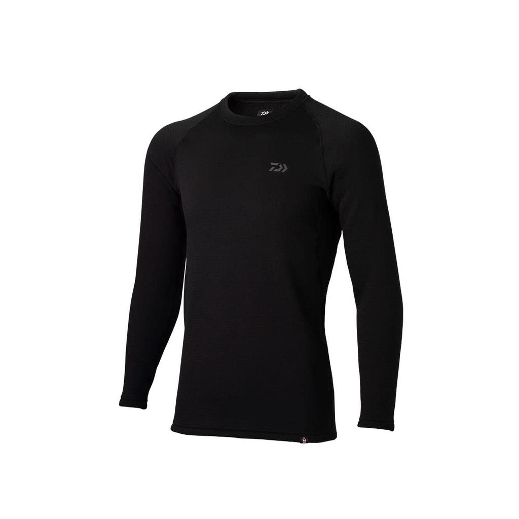 Daiwa Danrotech Crew Neck Undershirt, Extra Thick, DU-3122S, Black, Size M