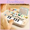 Wooden Piano Busy Board With Led Lights And Sound For Early Learning Toddlers