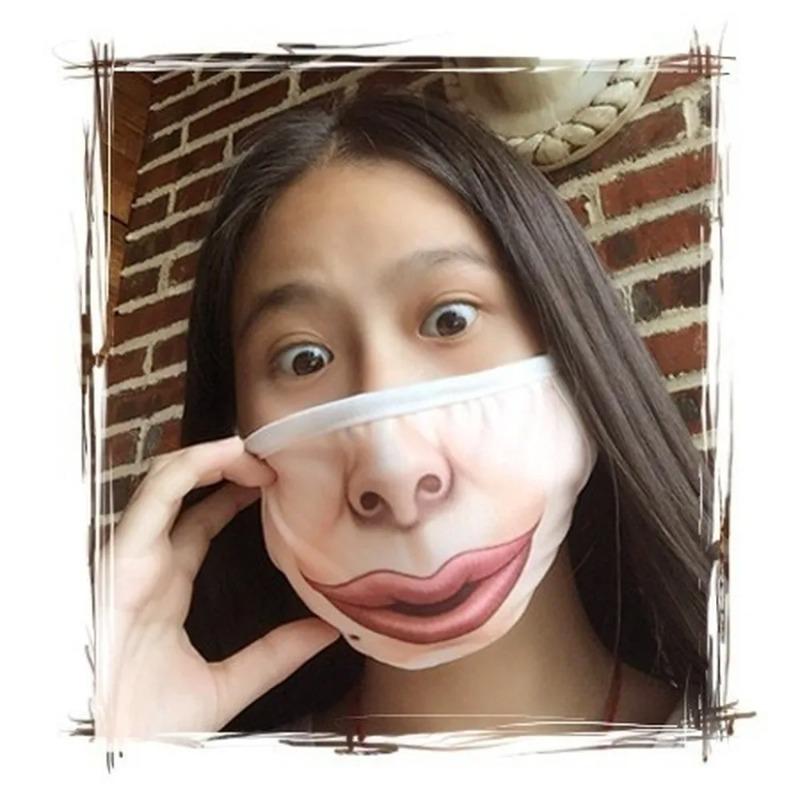 Unisex Lustige 3D-gedruckte Hunde-Katzen-Welpen-Masken Niedliche Persönlichkeits-Paar-Winter-Gesichtsmasken Baumwolle Anti-Staub Warme Mundmasken