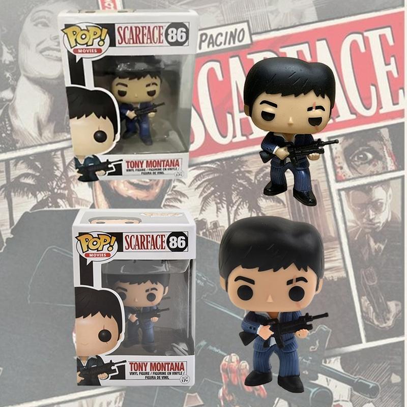 Tony Pop Montana Action Figure Scarface Toy With Box Movie Collection