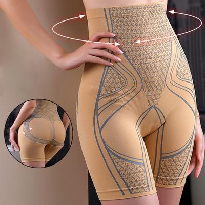 Lycra Tummy Control Pants Women's Strong Hip Lifting Shaping Pants Waisted Leggings Boxer Briefs Safety Pants Women