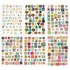 1 Set of Vintage Number Letter Stickers, Number Stickers for Scrapbooking, 6pcs Letter Stickers for Diary Decoration, Notebook