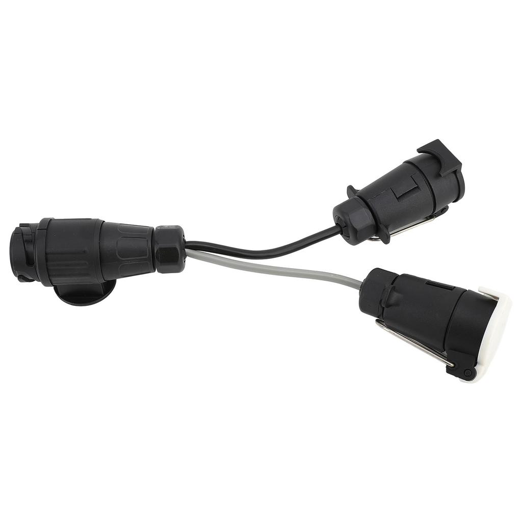 13 Pin To Twin 7 Pin Plug Towing Socket 12V EU Style Trailer Towing Adapter Extension Cable Conversion Plug