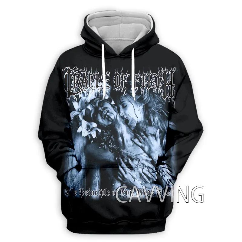 Ny Mote Dame/Herre 3D-trykk Cradle of Filth Hettegensere Hettegenser Topper Klær H01