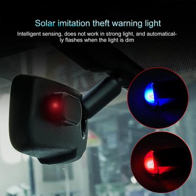 Solarny alarm samochodowy LED Light Kompaktowy rozmiar Przenośny Akumulator Symuluje Imitację Systemu Bezpieczeństwa Lampa Ostrzegawcza Urządzenie Antykradzieżowe