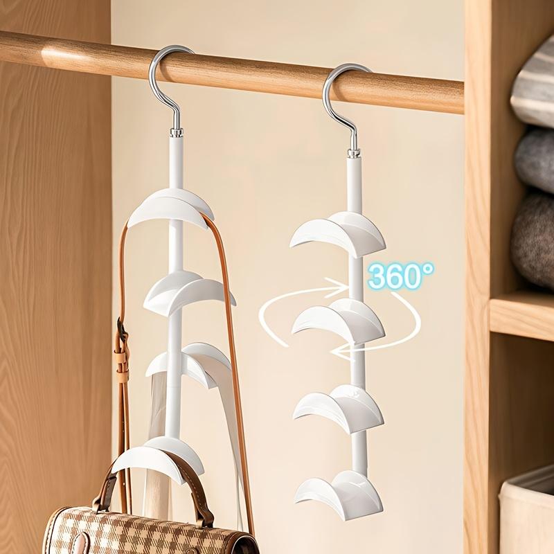 1PC 4-Layer Rotable Bag Hook Wallet Handbag Clothes Rack Wardrobe Table Hook Storage Displayrack Belt Rackscarf Hanger Bag Rack