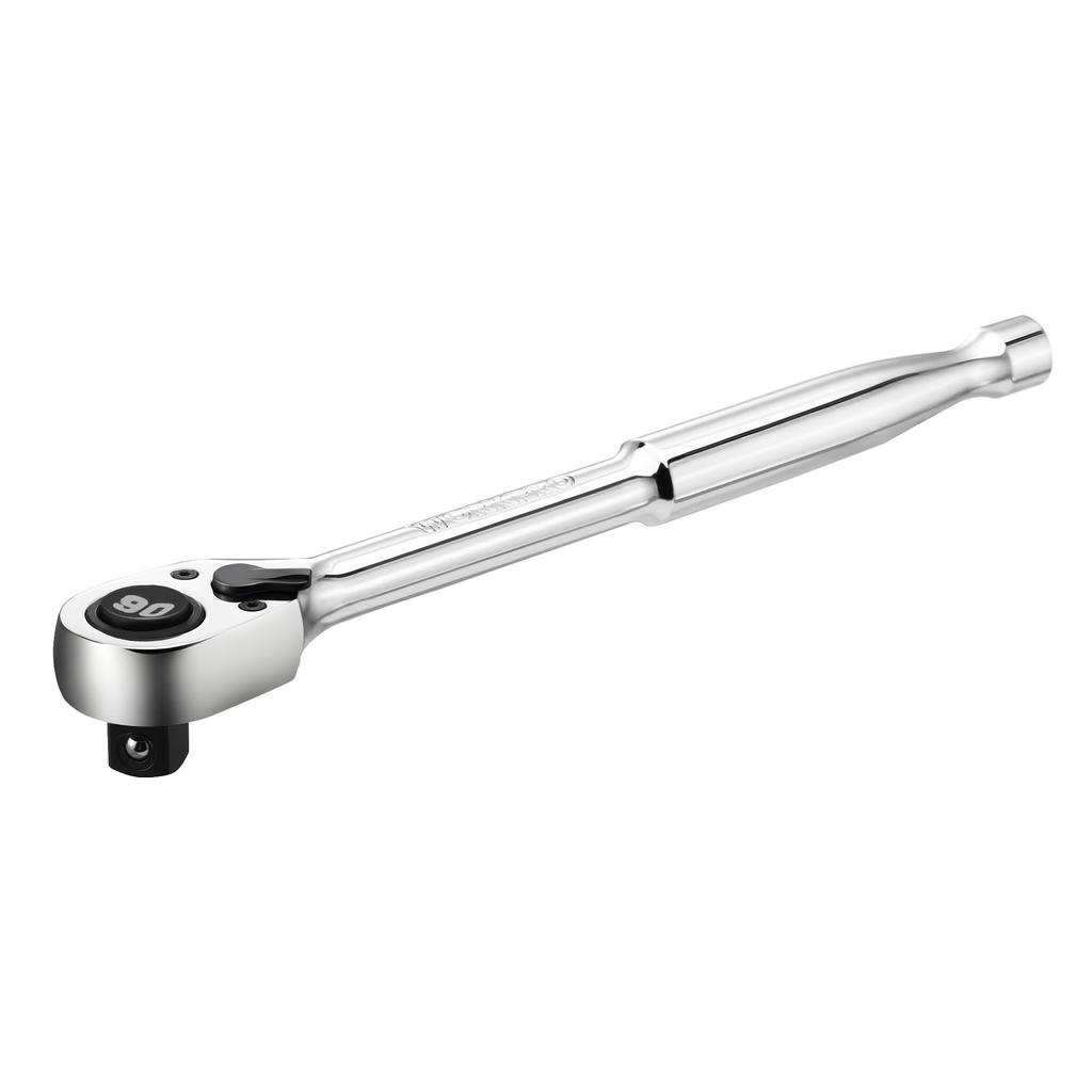 WORKPRO Ratchet Slim Ratchet 90 Easy Rotation Direction Quick Release for Tightening and Loosening and Car Machine and DIY Handle, Wrench, 9.5mm