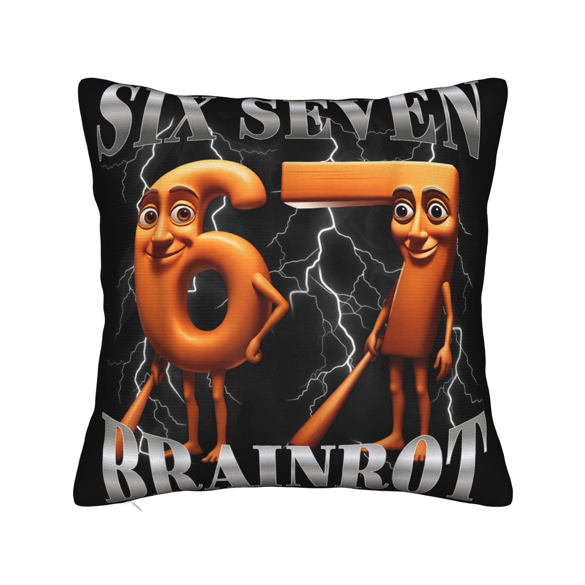 

Funny Christmas Italian Brain Rot Italian Brainrot Meme Pillow Cover Soft Cushion Cover Vintage Pillow Case For Sofa Home Decor 12x12Inch