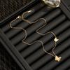 Jewelry Set for Women Stainless Steel 18k Gold Shell Butterfly Heart V-shape Pendant Necklace Rings Earring Bracelet Set