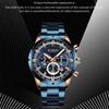 CURREN Herrenuhr Blaues Zifferblatt Edelstahlarmband Datum Herren Business Wasserdicht Herren Armbanduhren