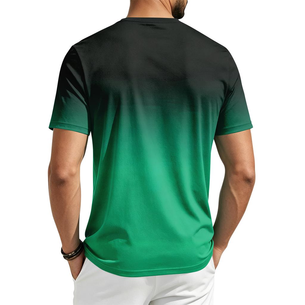 Men’s Summer Crew Neck Short Sleeve T Shirt with Hawaiian Print Casual Comfortable Fit Lightweight Top