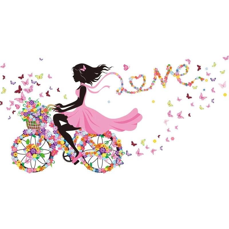 1/2Pcs Beautiful Girl Creative Wall Stickers Romantic Self Paste Murals Home Decor Wall Decor Home Decoration Accessories