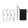 Outdoor Stainless Steel Portable Folding Tableware Set for Picnic and Camping