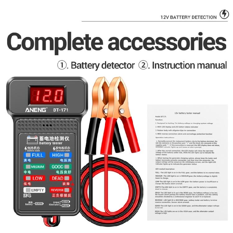 Batterietester Automobil 12V Digitaler Analysator Testwerkzeug Auto Spannungsprüfer
