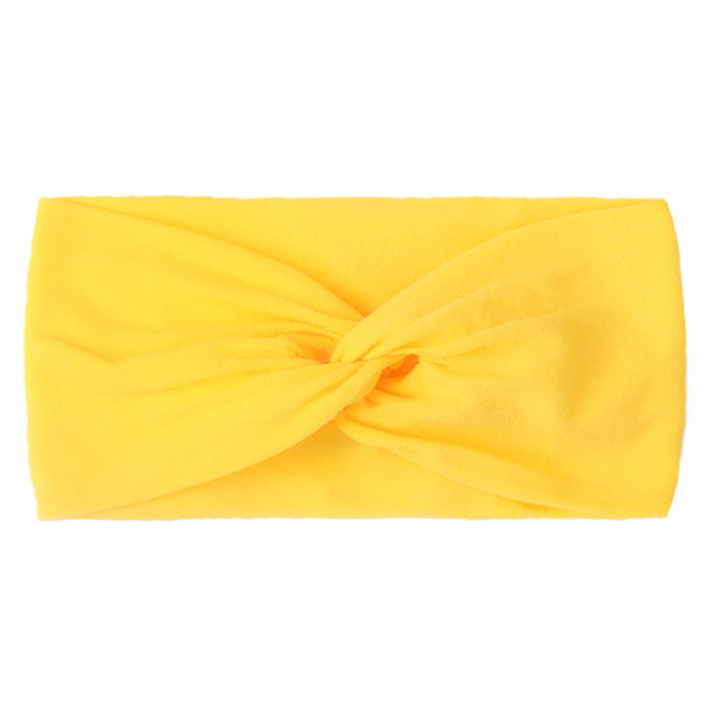 Children's Baby Hairband Cross-knotted Solid Color Hair Accessories Bow Hairband