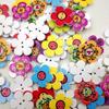 Gorgeous Mixed Color 20 mm Flower Dots Crafts Decoration Sewing Scrapbooking 2-Holes Wooden Buttons