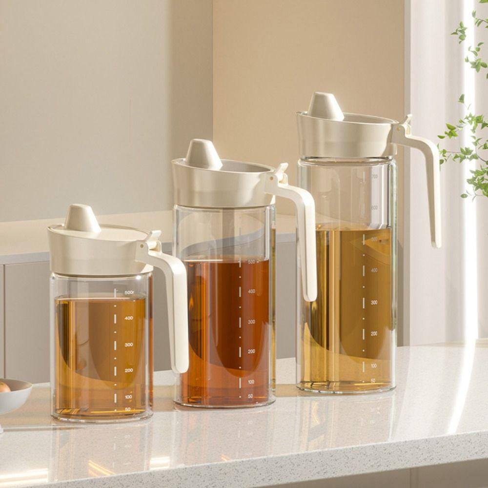 Curved Handle Glass Oil Dispenser 500ML Oil Bottle New Seasoning bottle Restaurant