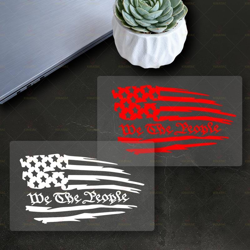 1 Stück Wir sind Menschen Amerikanische Flagge Motorradaufkleber Wasserdicht für Motorradverkleidung Tankdeckel Autofenster Universelle Vinyl-Aufkleber