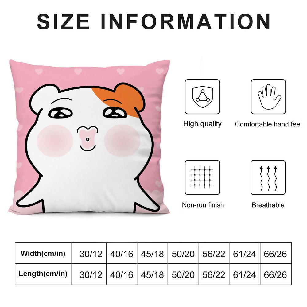 Cute E-Ebichus Funny Cushion Cover Pillowcase Ultra Soft Skin Friendly Fabric Cloud Like Comfort & Concealed Zipper