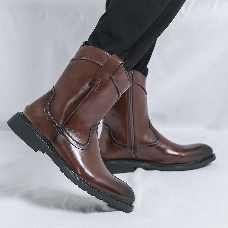 Casual men's long boots Fashionable and versatile design style Daily leisure business party Daily office adult Plus Size shoes