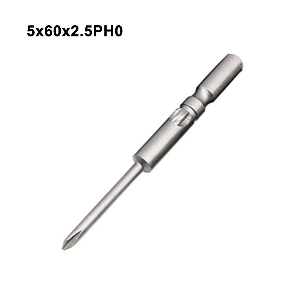 

Magnetic Electric Cross Screwdriver Bits PH00 PH0 PH1 5mm Shank for 801 5x60x2.5PH0