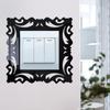 Square Cross Lace Acrylic Wall Sticker for Switch - Decorative, Self-Adhesive Mirror Design for Living Room & Bedroom