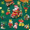 Non-Toxic Children Mini Christmas Tree Santa Claus Model Micro Bricks Building Block Diy Insect Animal Bricks Toys For Adult Gift