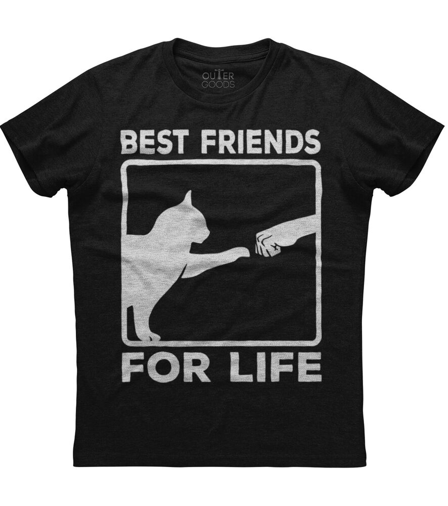 

Черная футболка унисекс с короткими рукавами и принтом Best Friends Me Cat