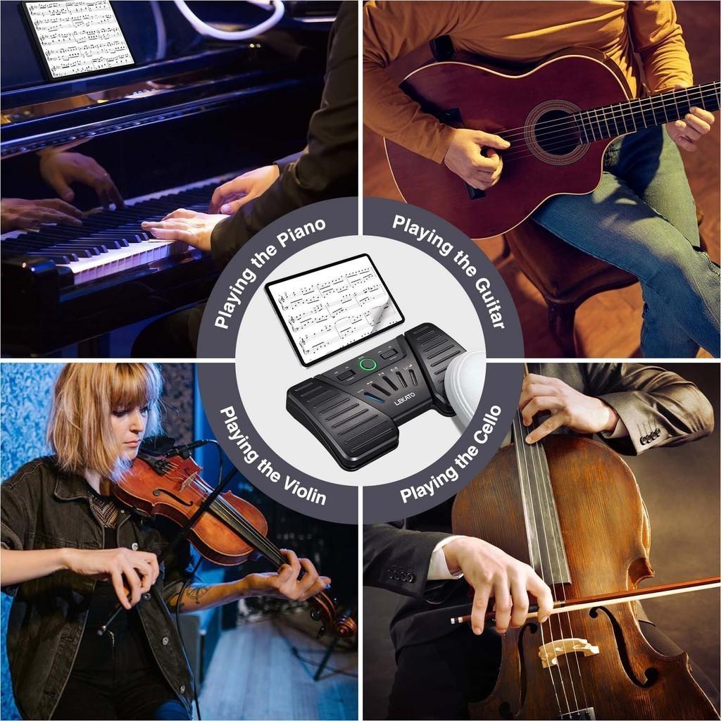 Multifunction Bluetooth Foot Page Turner Phone IPad Tablets Rechargeable Instruments App Controller Wireless Page Turner Pedal