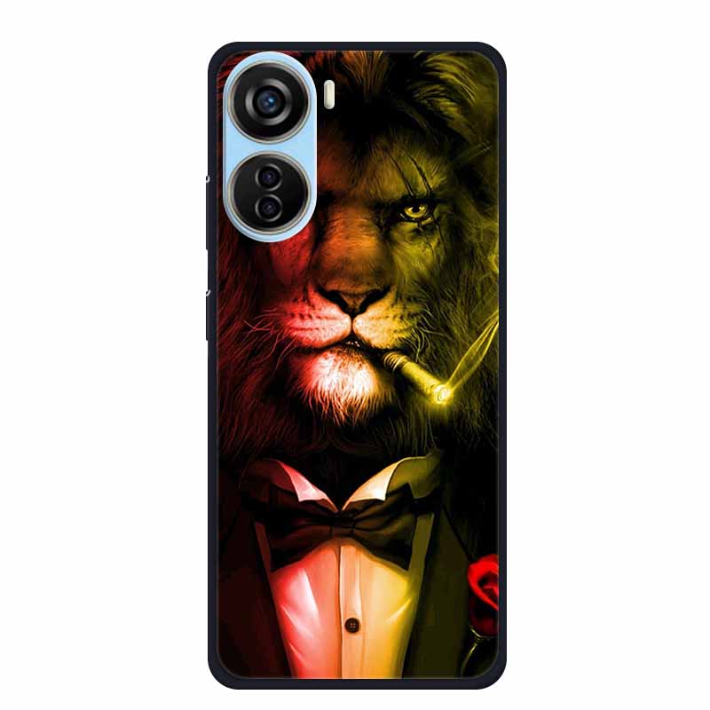 For ZTE Axon 40 LITE Case Popular Picture Black Silicone Soft Back Cover Case For ZTE Axon 40 Lite Case 40Lite Phone Cover Coque